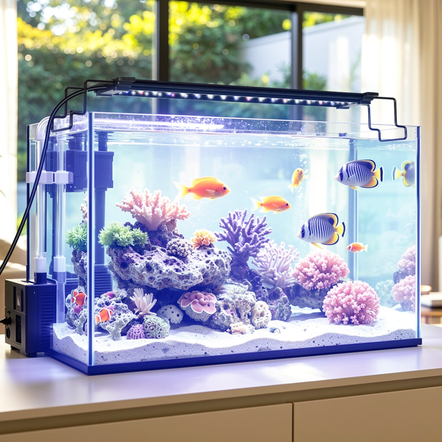 Jopassy Aquarium LED Beleuchtung 12–36W Vollspektrum IP66 mit Timer für 30–120 cm Becken