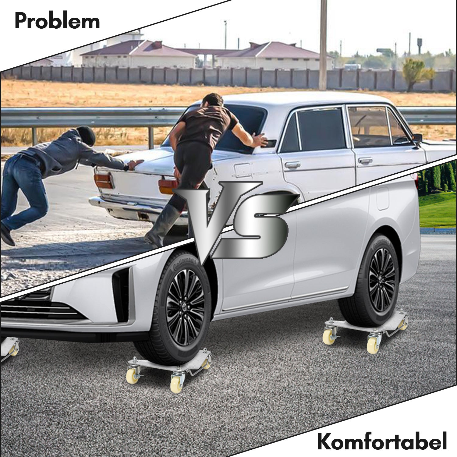 Jopassy Rangierhilfe PKW 4er Set, 500 kg pro Plattform
