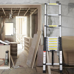 Jopassy Teleskopleiter Aluminium 2,6–5 m bis 150 kg für Haus und Garten