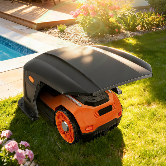 Jopassy Hochklappbare Mähroboter Garage 70,5 × 57 × 33 cm für Ladestation