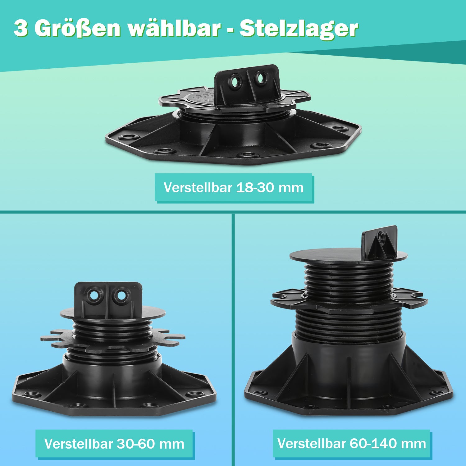 Jopassy Höhenverstellbare Stelzlager für Terrassenplatten
