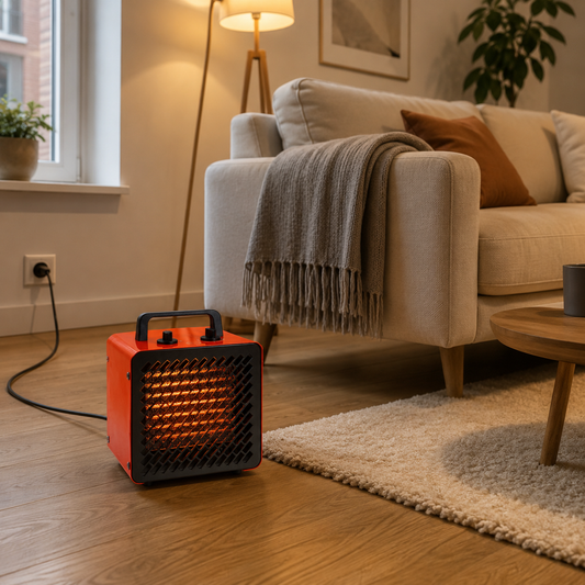 Jopassy Heizlüfter 2000/3000W kompakter Bauheizer mit Thermostat