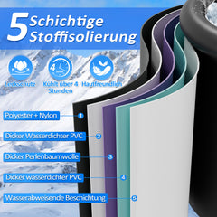 Jopassy Faltbare Eistonne 390L für Eisbad Outdoor 80 x 80 cm
