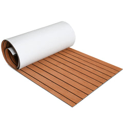 Jopassy EVA Bootsbodenmatte selbstklebend Teak Optik zuschneidbar