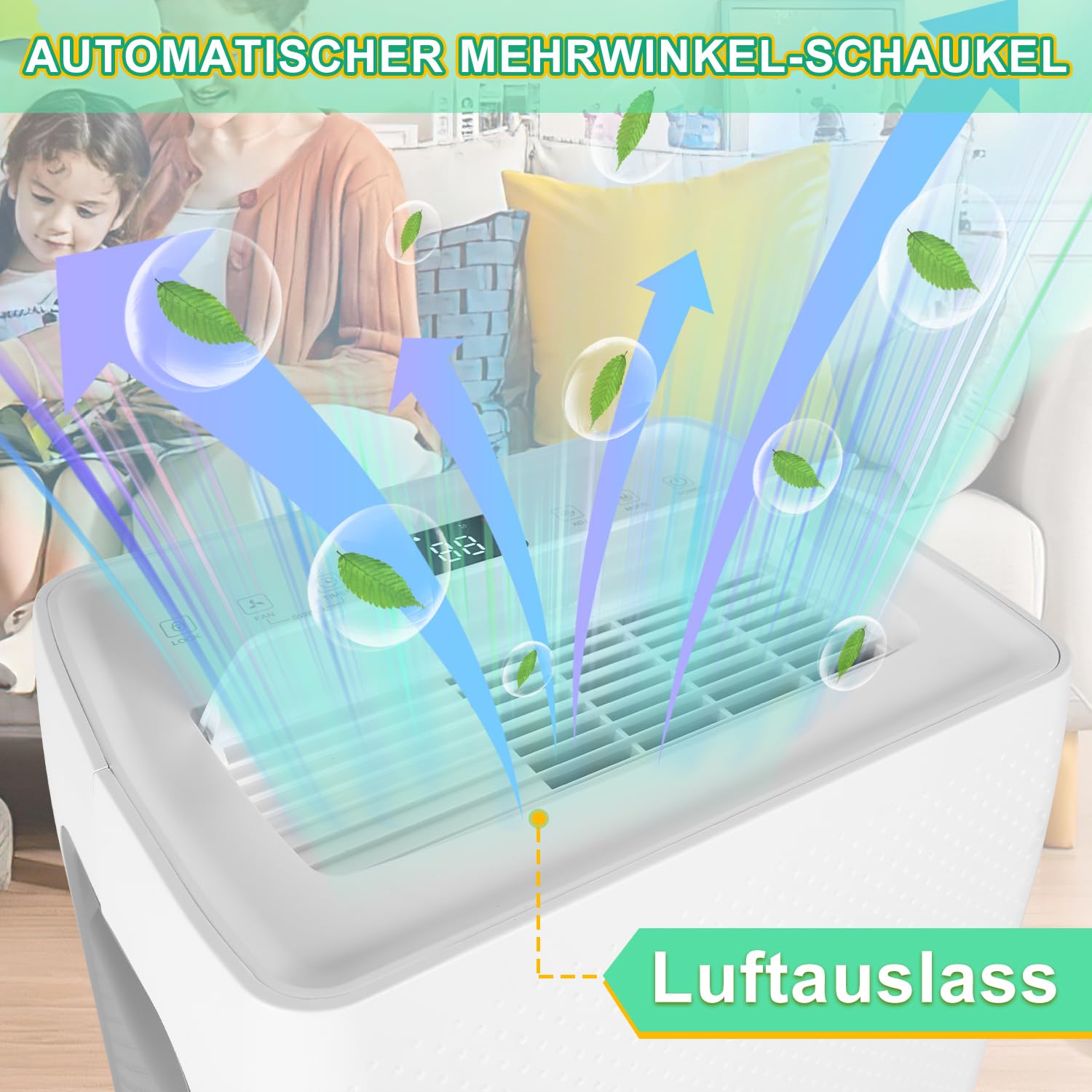Jopassy Luftentfeuchter 12/20L pro 24h mit Timer LED Display und Wäschetrocknung für Keller und Wohnräume