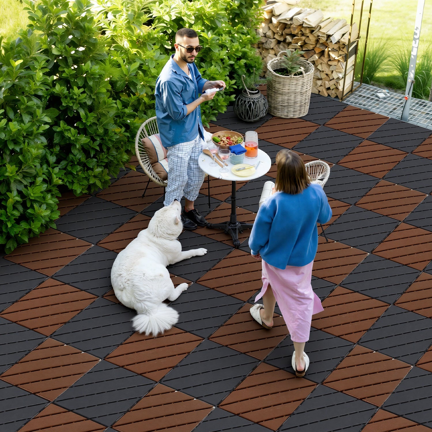 Jopassy PP Klickfliesen 30 x 30 cm für Balkon und Terrasse