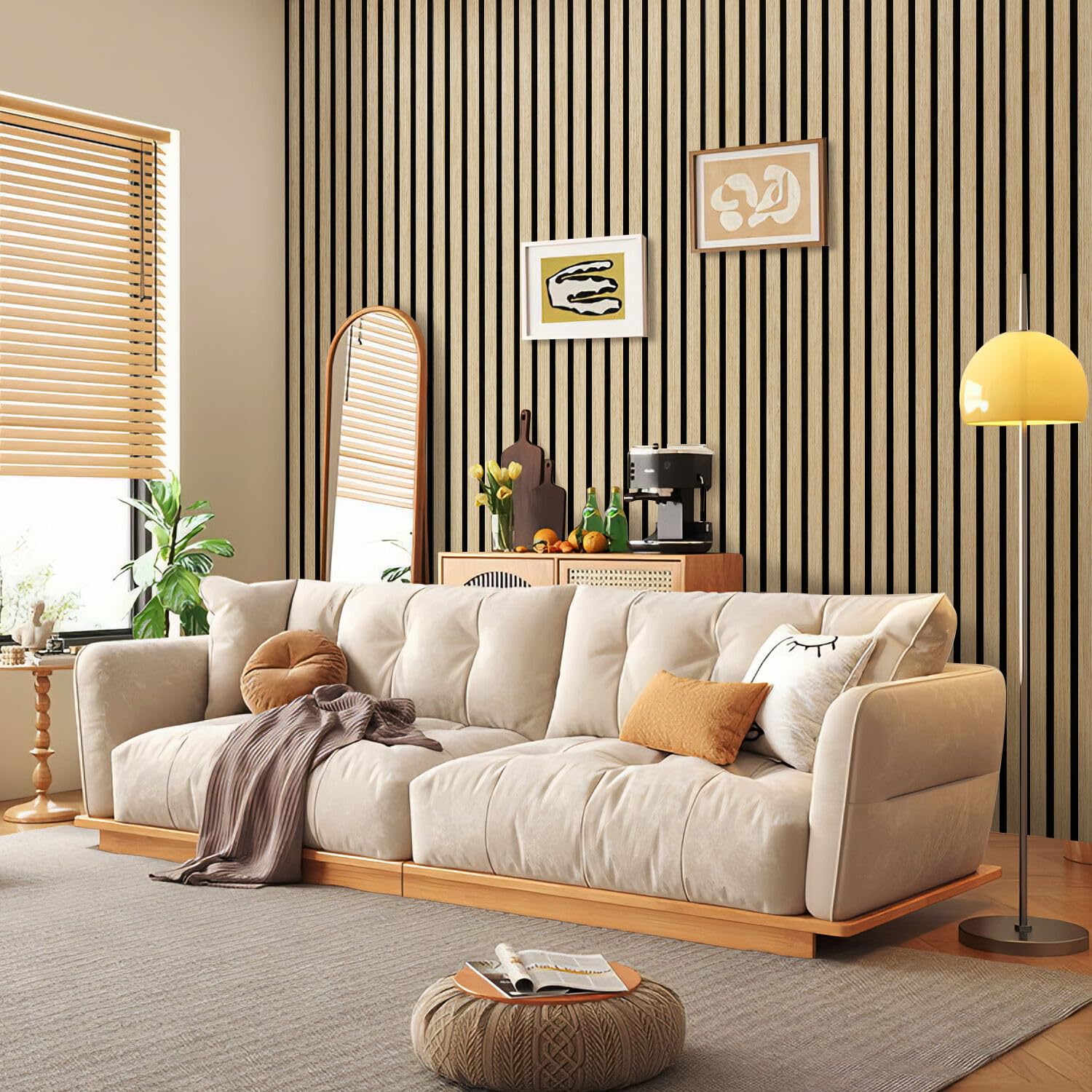 Jopassy Akustikpaneele 120x60 cm Wandpaneele Holz und Filz für Innenwand