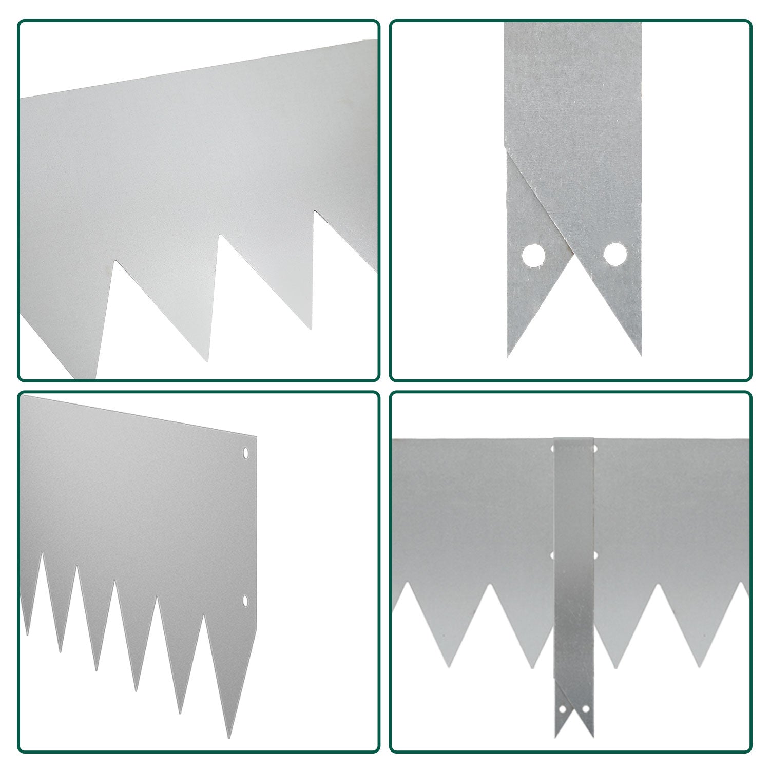 Jopassy Metall Rasenkante 20 cm mit Dornen, Beeteinfassung für Garten