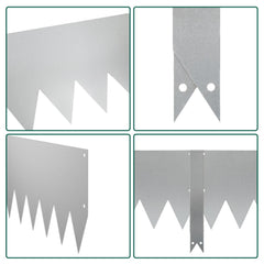 Jopassy Metall Rasenkante 20 cm mit Dornen, Beeteinfassung für Garten