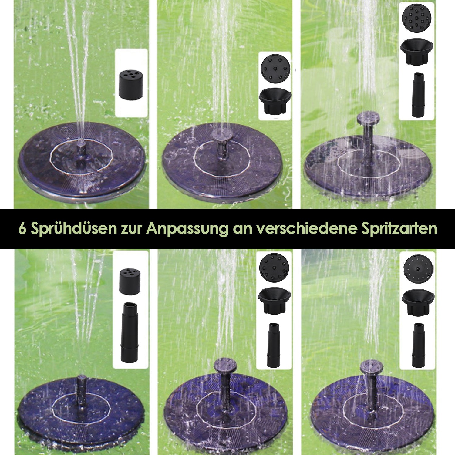 Jopassy Solarbetriebene Wasserpumpe schwimmender Springbrunnen