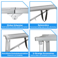 Jopassy Arbeitsplattform 120 × 29 cm Klappbar 3-fach Höhenverstellbar 56–80 cm bis 150 kg