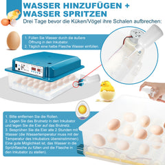 Jopassy Brutautomat 36 Eier vollautomatisch mit LED Eierbeleuchtung