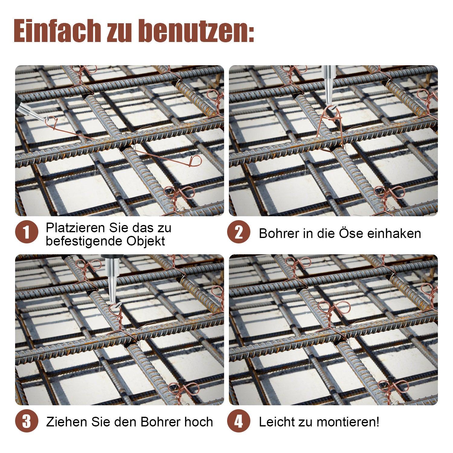 Jopassy  Bindedraht für Stahlbeton 100/400 mm, 1000 Stück