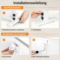 Jopassy Infrarotheizung 300/500/960W mit Thermostat Tuya App und Fernbedienung