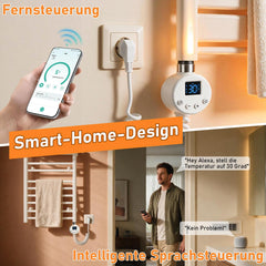 Jopassy Smart WiFi Heizstab 300–1200W mit Thermostat und 24h Timer