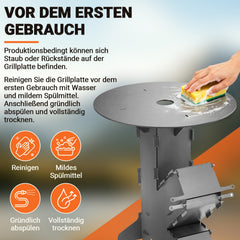 Jopassy Raketenofen 34x57 cm mit Grillplatte Outdoor BBQ