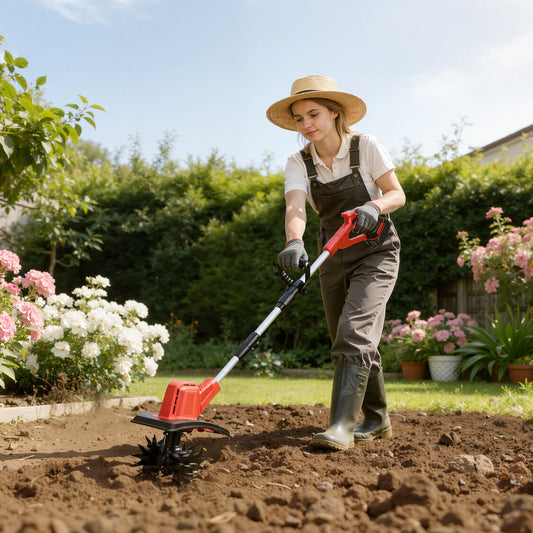 Jopassy Akku Motorhacke 400 W für kleine Gartenflächen