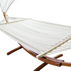Jopassy Hängematten mit Gestell Outdoor Holz Hängematte mit Dach Hängemattengestell 200×150cm, Hängesessel 2 Personen Belastbarkeit 200kg