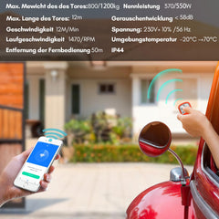 Jopassy Schiebetorantrieb 800 kg 370W mit Smart Steuerung
