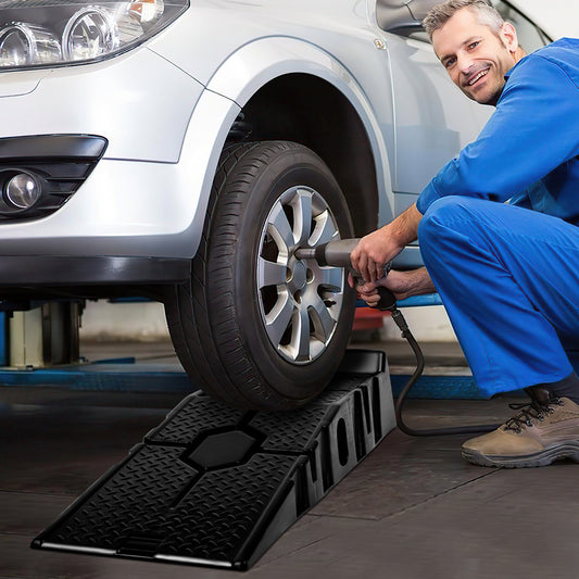Jopassy Auffahrrampe Kunststoff Auto Rampe bis 2.5Tonnen 2er Set