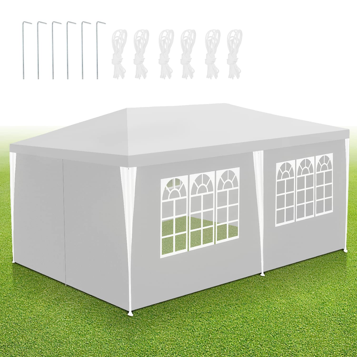 Jopassy Partyzelt wasserdicht 3x3 m 3x6 m Gartenzelt mit Seitenteilen