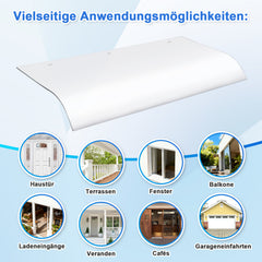 Jopassy Transparentes Vordach 40 x 80 cm für Außenbereich
