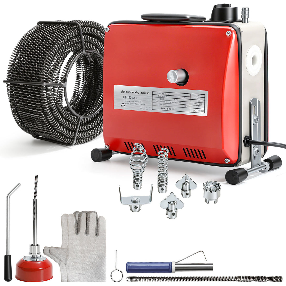 Jopassy 500W Elektrischer Rohrreiniger