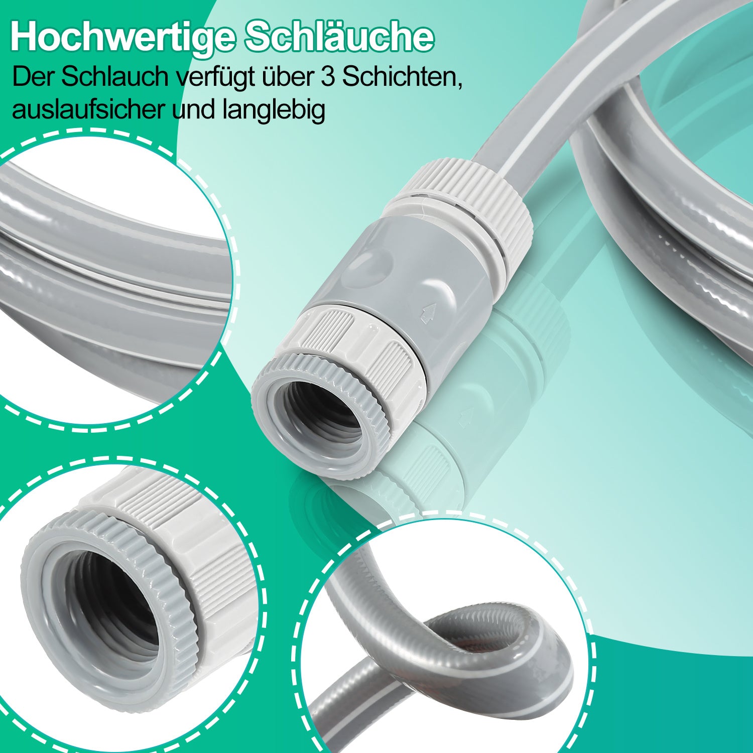 Jopassy 30 m ausziehbare Schlauchtrommel mit Handbrause
