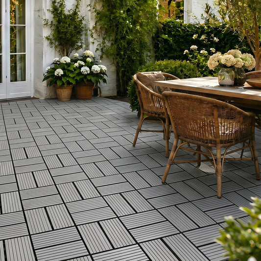 Jopassy PP Terrassenfliesen 30 x 30 cm für Balkon und Pool