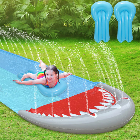 Jopassy Doppel-Wasserrutsche für den Garten ( mit 2 Bodyboard)