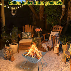 Jopassy Faltbarer Grill aus 304 Edelstahl mit höhenverstellbarem Grillrost und Tragetasche