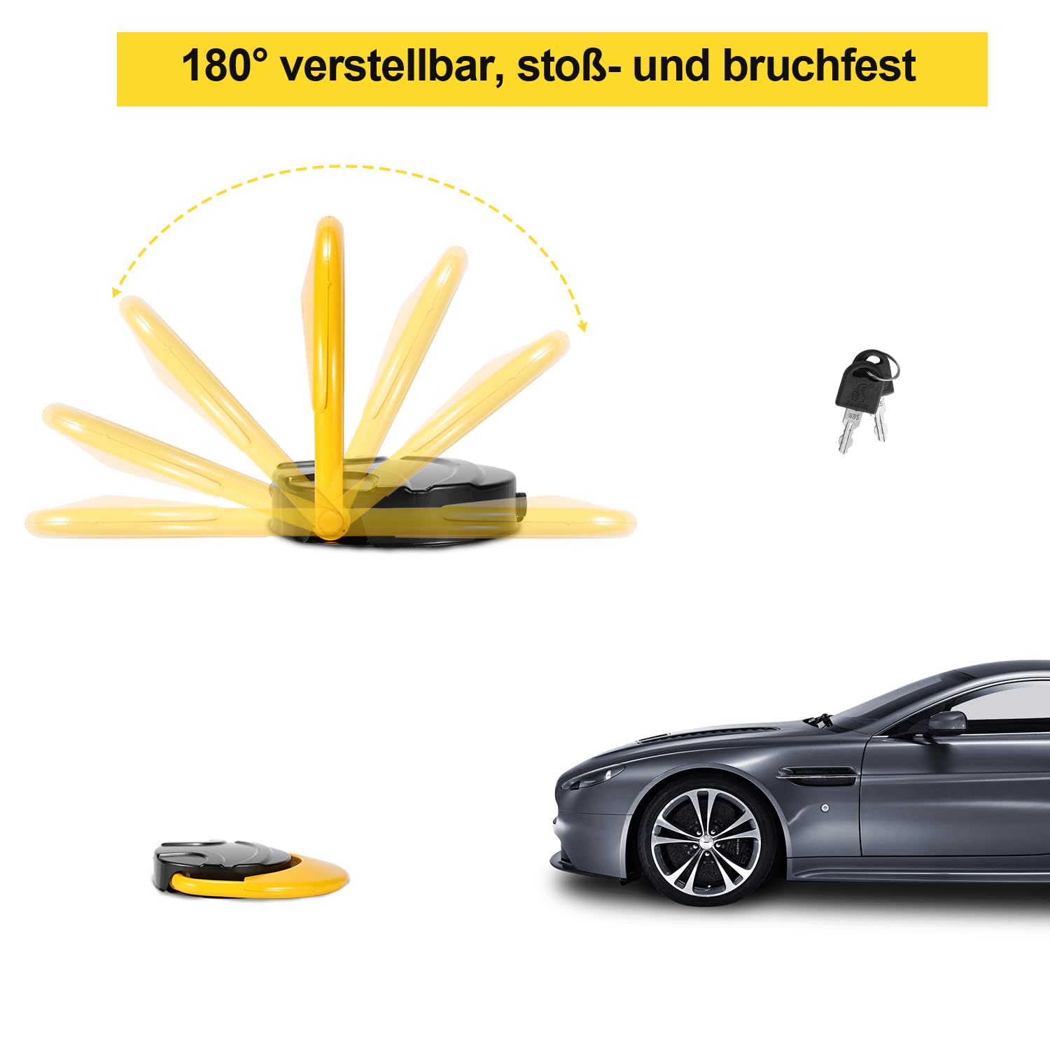 Jopassy Automatische Parksperre IP67 mit Fernbedienung und Schlüssel bis 4 Tonnen