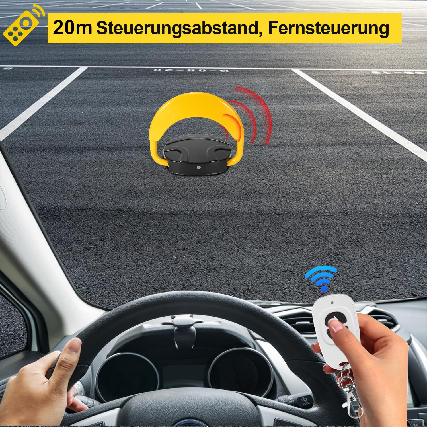 Jopassy Automatische Parksperre IP67 mit Fernbedienung und Schlüssel bis 4 Tonnen