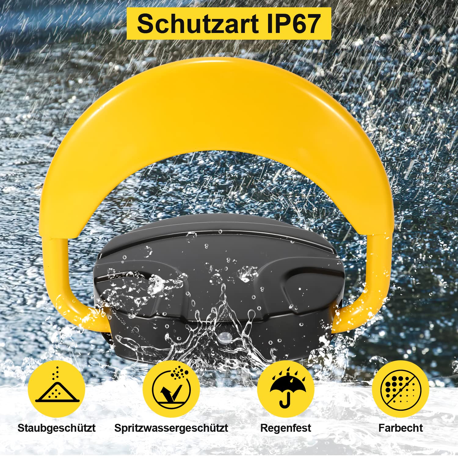 Jopassy Automatische Parksperre IP67 mit Fernbedienung und Schlüssel bis 4 Tonnen