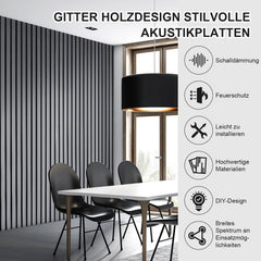 Jopassy Akustikpaneele 120x60 cm Wandpaneele Holz und Filz für Innenwand