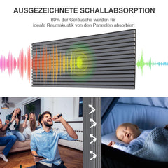 Jopassy Akustikpaneele 120x60 cm Wandpaneele Holz und Filz für Innenwand