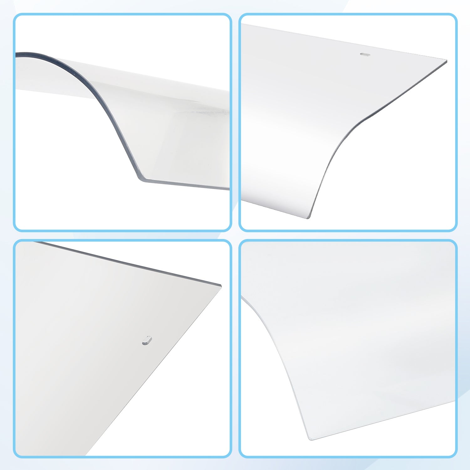 Jopassy Transparentes Vordach 40 x 80 cm für Außenbereich
