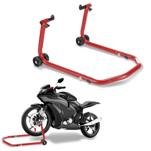 Jopassy Motorrad Montageständer Set vorne und hinten bis 300 kg verstellbar