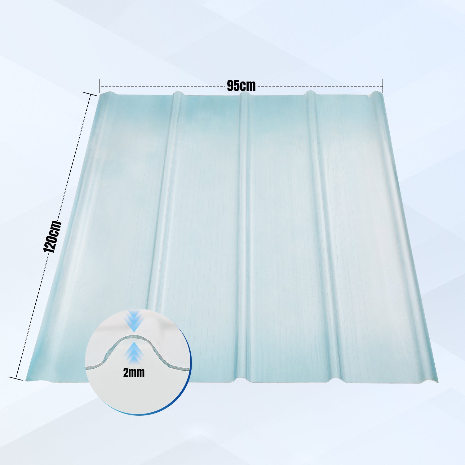 Jopassy FRP Wellplatten transparent für Dach und Gartenhaus