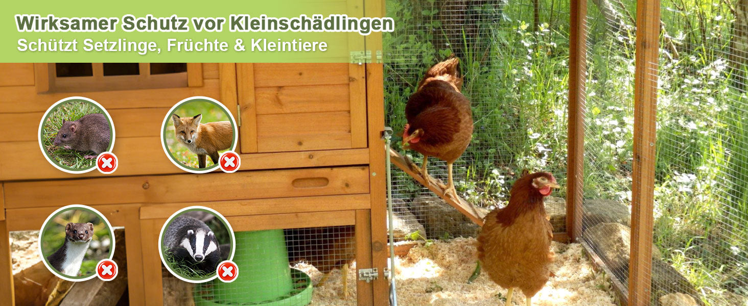 Jopassy Wühlmausgitter 50 cm × 5 m verzinkt für Hochbeet und Garten