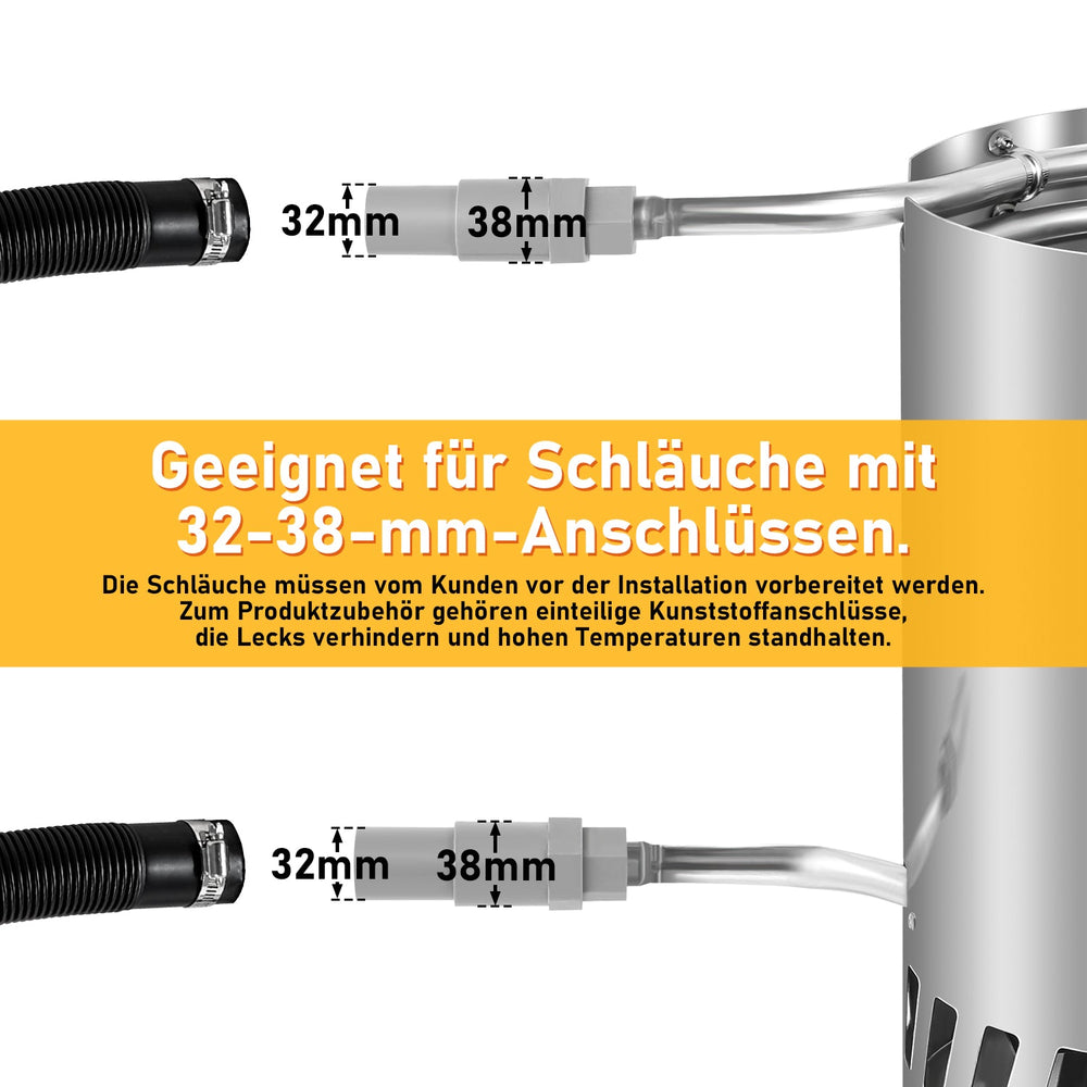 Brennholz Poolheizung Edelstahl