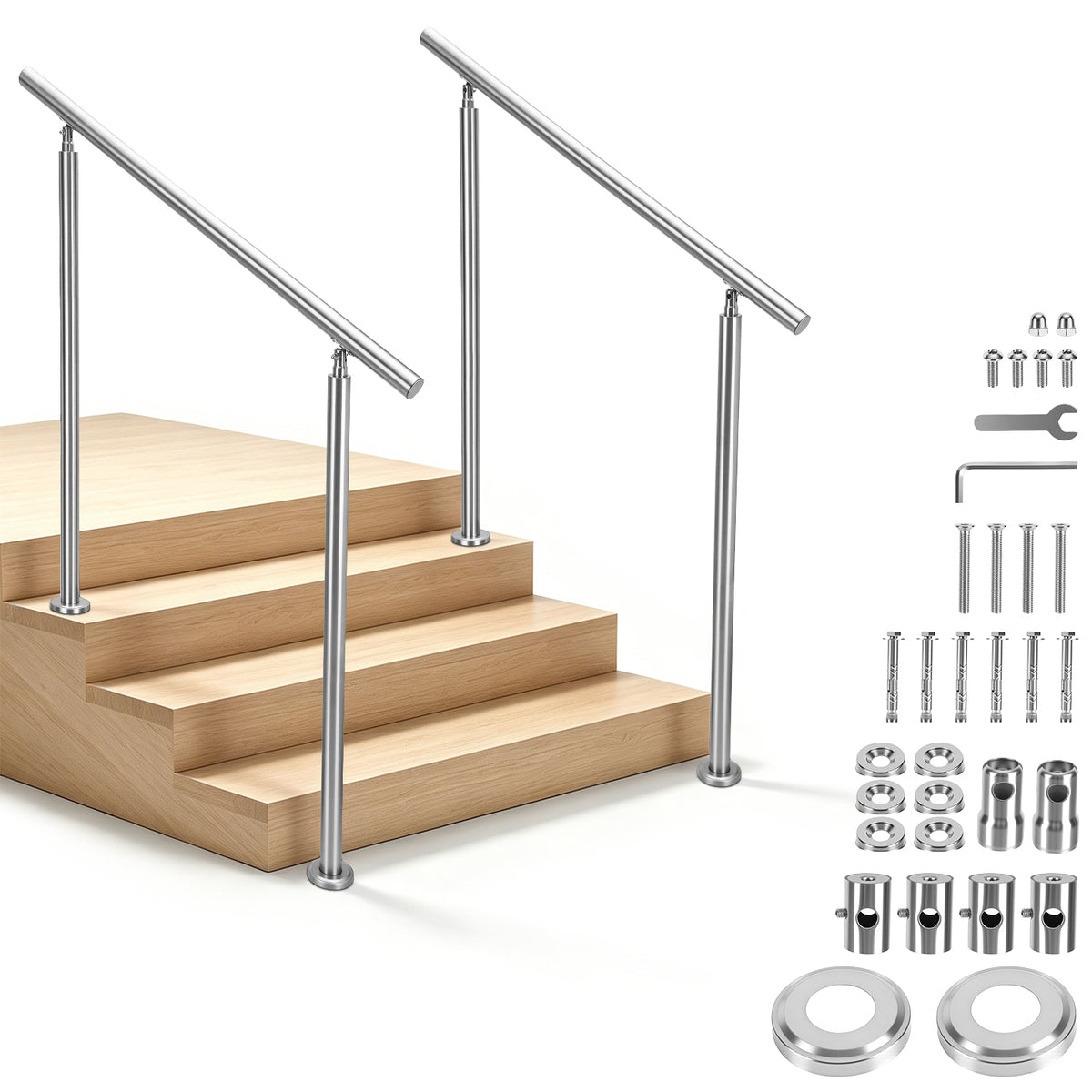 Jopassy Edelstahl Treppengeländer 80–180 cm für Innen und Außen