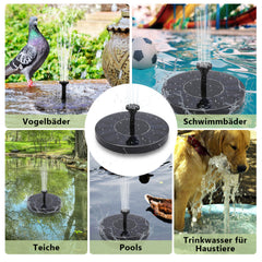 Jopassy Solarbetriebene Wasserpumpe schwimmender Springbrunnen