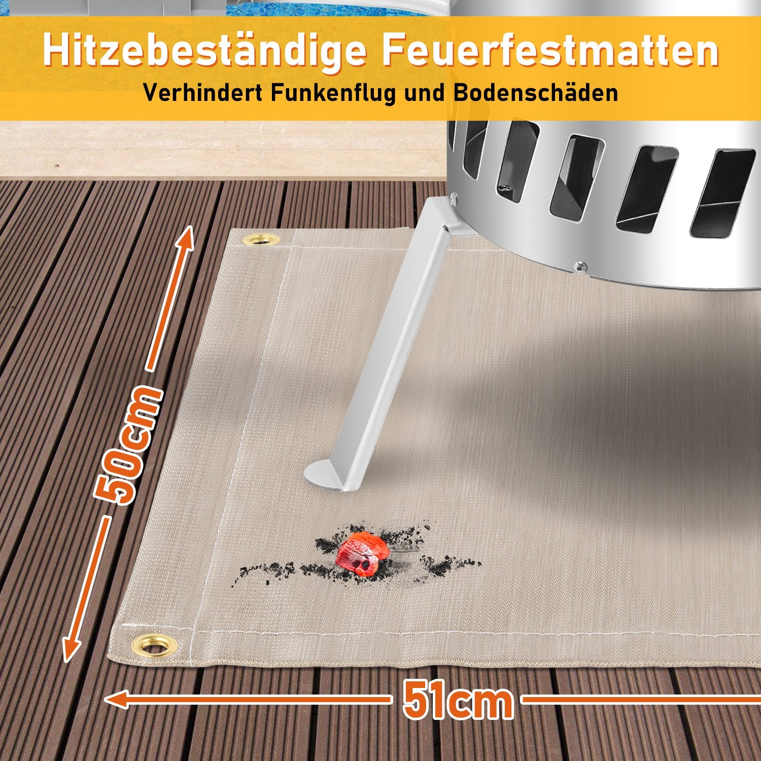 Brennholz Poolheizung Edelstahl