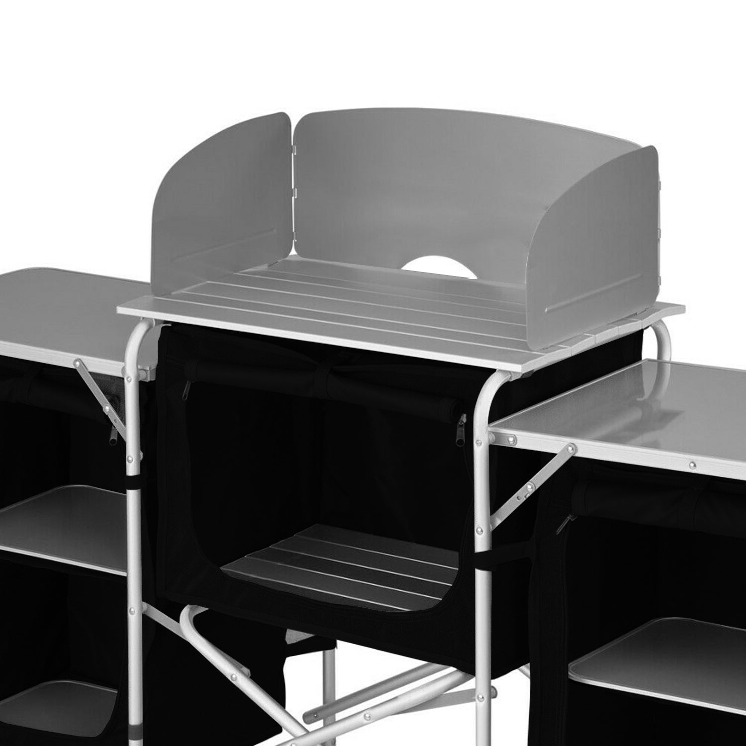 Jopassy Klappbarer Campingschrank mit Arbeitsflächen
