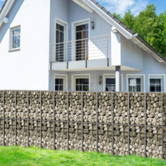 Jopassy Gabionenkorb 100x30x30 cm 2 Stück verzinkt für Gartenzaun