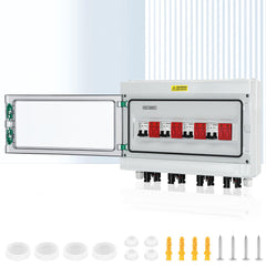 Jopassy PV Überspannungsschutz DC 1000V 32A für 1, 2 oder 4 Strings vorverdrahtet IP65