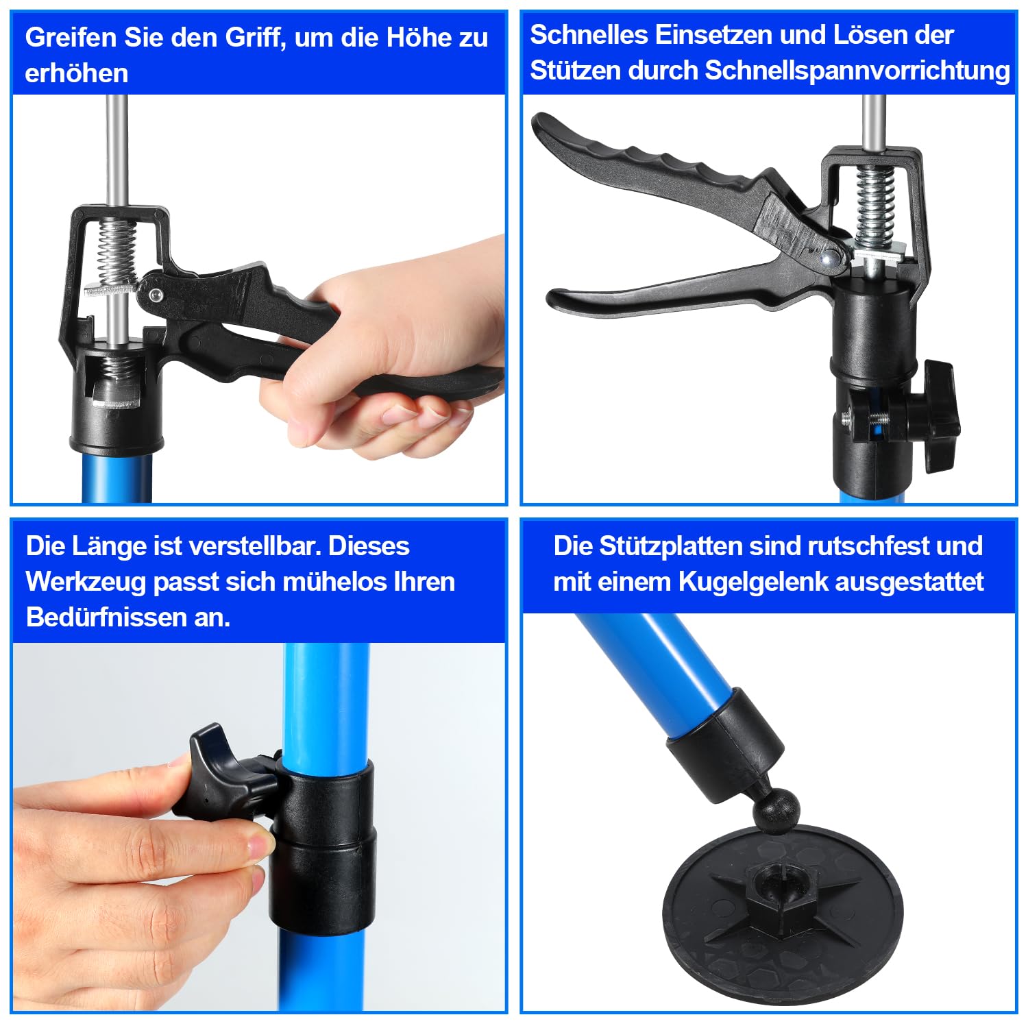 Jopassy Deckenstütze 2er Set 115–290 cm Montagestütze 50 kg