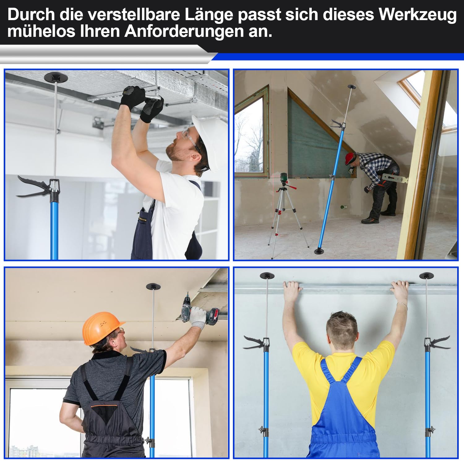 Jopassy Deckenstütze 2er Set 115–290 cm Montagestütze 50 kg