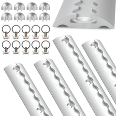 Jopassy Airlineschienen Set Aluminium 4/8/16 m mit Fittings und Endkappen